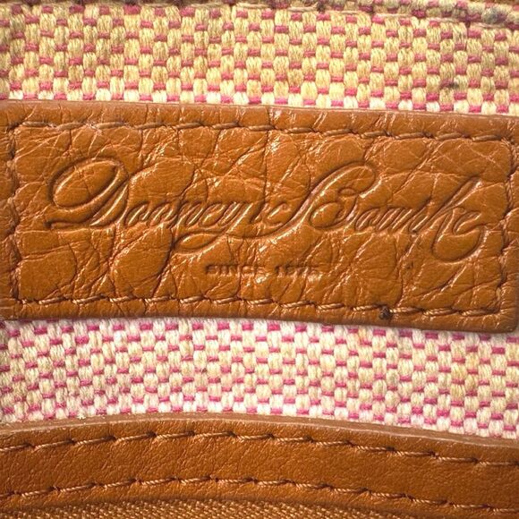 Vintage Dooney & Bourke Brown Pebbled Leather Satchel Crossbody - 9.5”x8”x3.5” - Picture 7 of 16